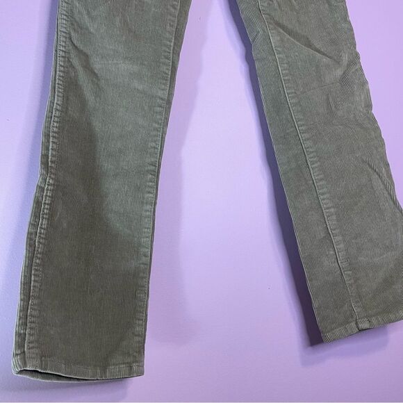 Volcom Chino Pants Sage Green Ribbed Corduroy Straight Leg Womens Size 24 - Picture 4 of 8